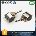 (ON) -off- (ON) Miniature Toggle Switch PC Terminal 6A 125VAC Toggle Switch